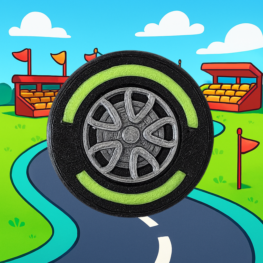 F1 Tire Fidget with Keychain