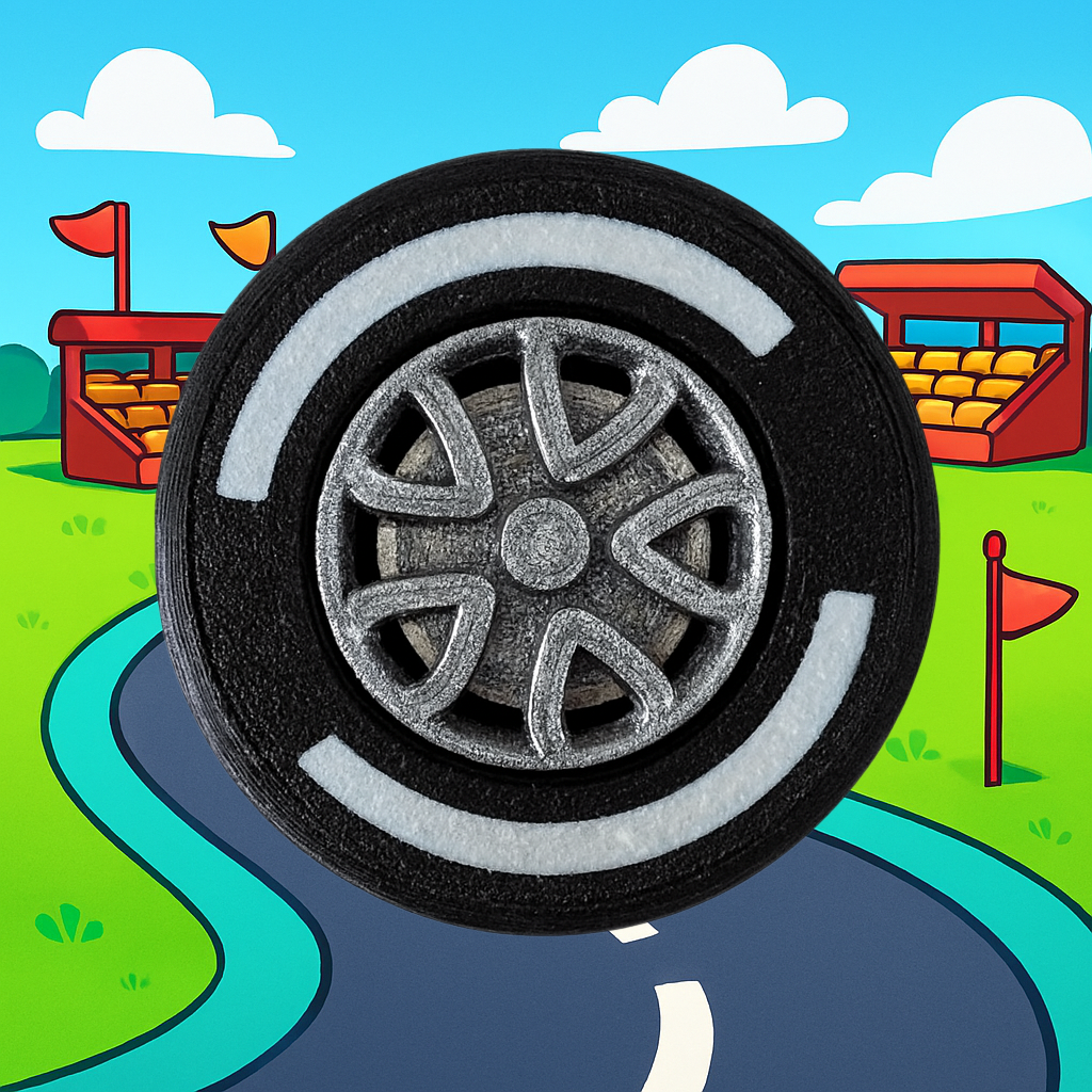 F1 Tire Fidget with Keychain