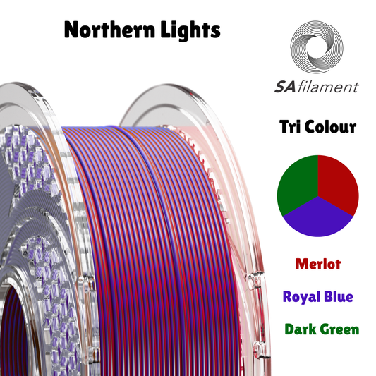 SAFilament – Tri Silk PLA – Northern Lights – 750g – 1.75mm