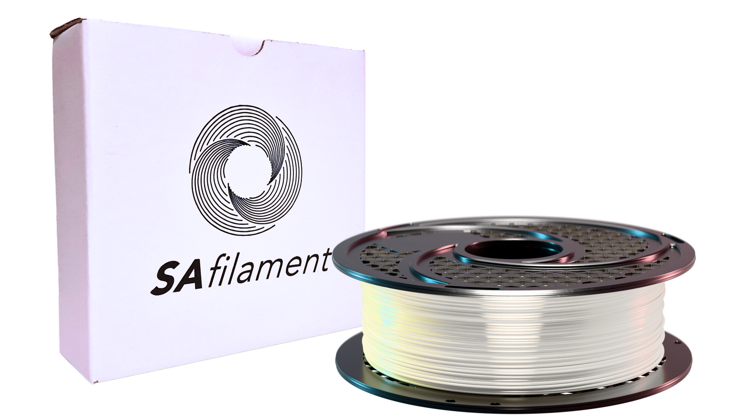 SAFilament – PLA+ – Silk – Pearl White – 1kg – 1.75mm